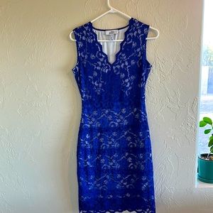 Amazing cobalt blue lace dress